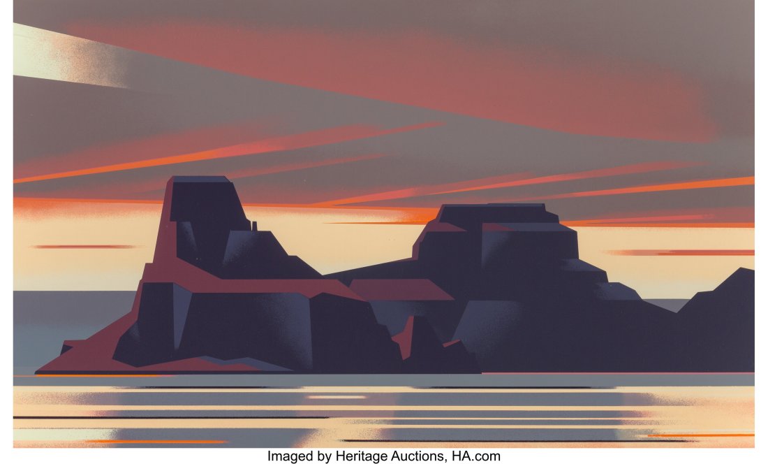 Ed Mell (American, b. 1942) Gunsight Butte, 1981: Ed Mell (American, b. 1942) Gunsight Butte, 1981 Lithograph in colors on paper 22 x 36-1/4 inches (55.9 x 92.1 cm) (image) Ed.