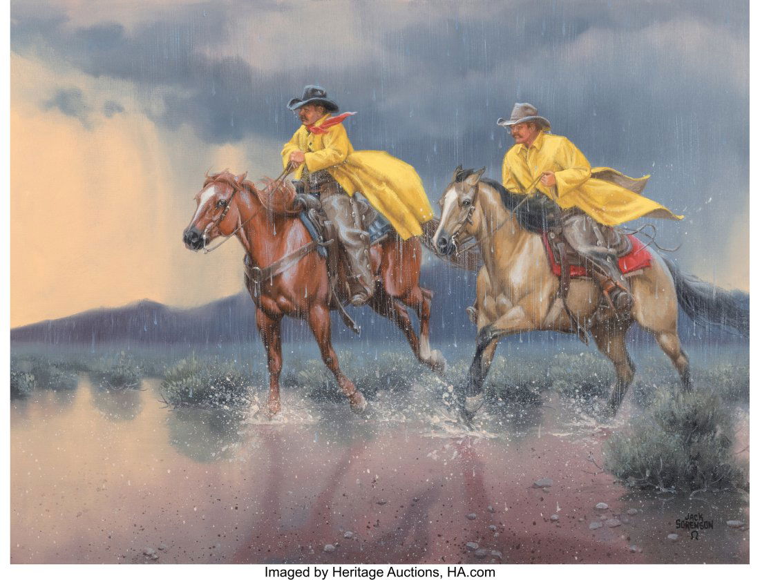 Jack Sorenson (American, b. 1955) The Gully Wash: Jack Sorenson (American, b. 1955) The Gully Washer, 2003 Oil on canvas 18 x 24 inches (45.7 x 61.0 cm) Signed lower right: Jack Sorenson Sign