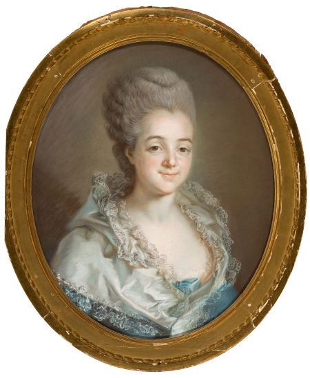 Attributed to JOSEPH DUCREUX (French, 1735-1802): Attributed to JOSEPH DUCREUX (French, 1735-1802)Portrait of a Young Woman with an Elabo