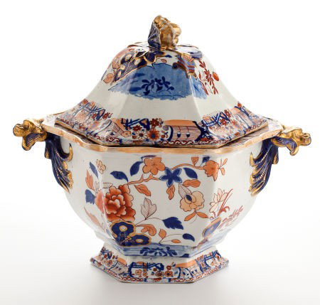 Whoopi Goldberg collection MASON'S IRONSTONE SO: Whoopi Goldberg collection MASON'S IRONSTONE SOUP TUREEN WITH COVER Engl