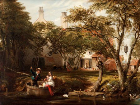 WILLIAM FREDERICK WITHERINGTON (British, 1785-18: WILLIAM FREDERICK WITHERINGTON (British, 1785-1865)Young Mariners, 1844Oil