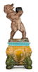 86673: VICTORIAN WARDLE & CO. MAJOLICA BEAR ON STAND C