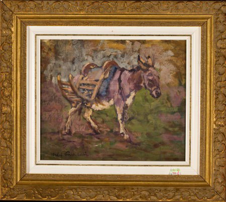 ANDRE PREVOT-VALERI (French, 1890-1930) Donkey, : ANDRE PREVOT-VALERI (French, 1890-1930) Donkey, c. 1930 Oil on canvas 10 x