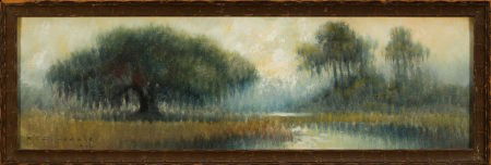 ALEXANDER JOHN DRYSDALE (American, 1870-1934) Lo: ALEXANDER JOHN DRYSDALE (American, 1870-1934)Louisiana Bayou, 1916Watercolo