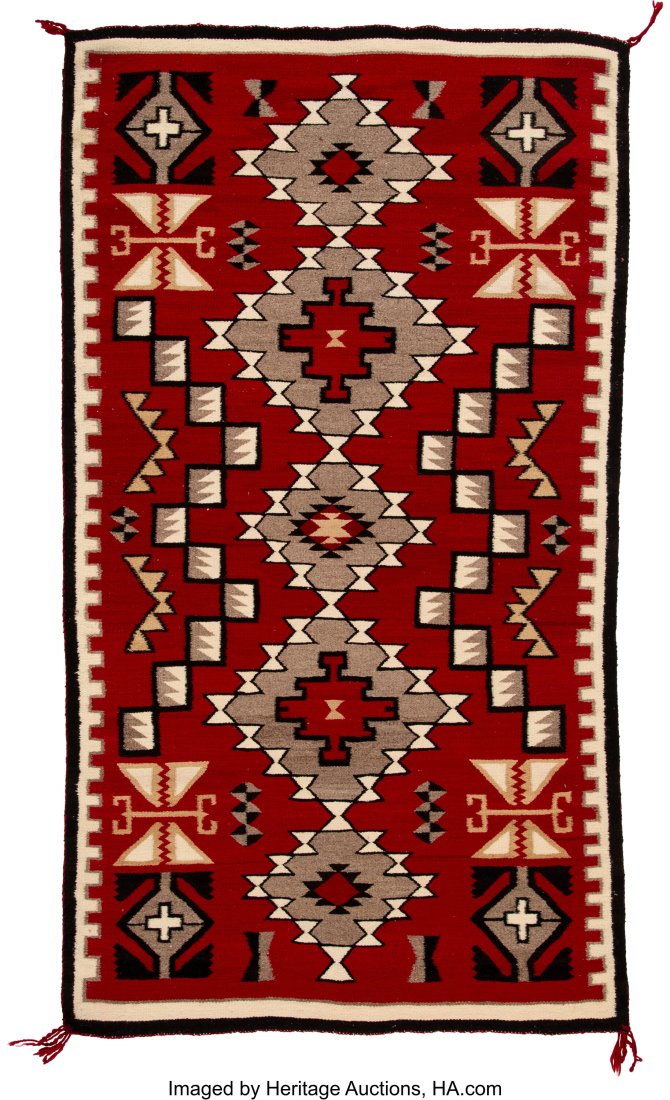 A Navajo Regional Rug  Ganado c. 1950  native ha (1 of 2)
