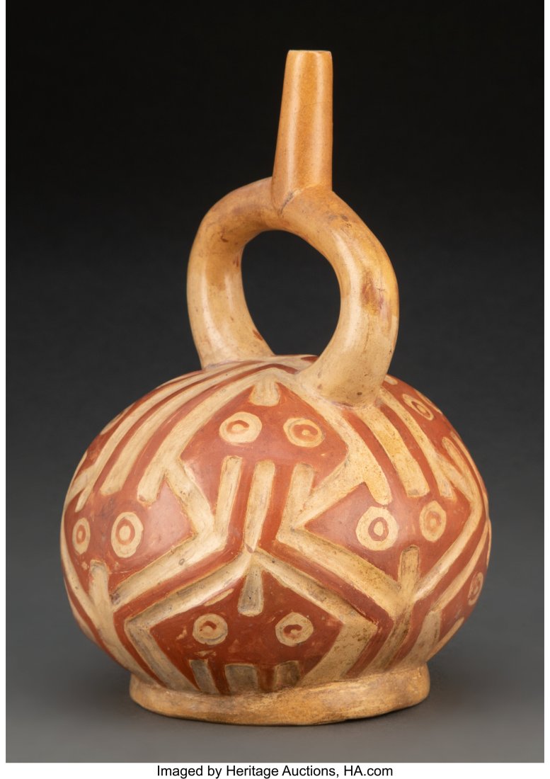 A Moche Stirrup Spout Vessel  Peru, c. 500 - 800 (1 of 1)