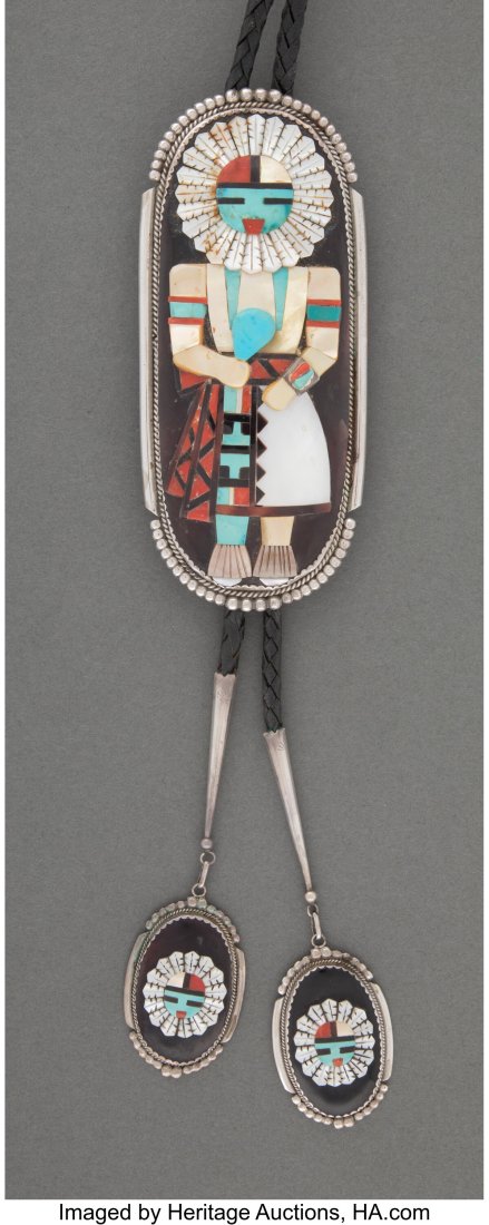 A Large Zuni Bolo Tie    Beverly Etsate c. 2000 (1 of 3)