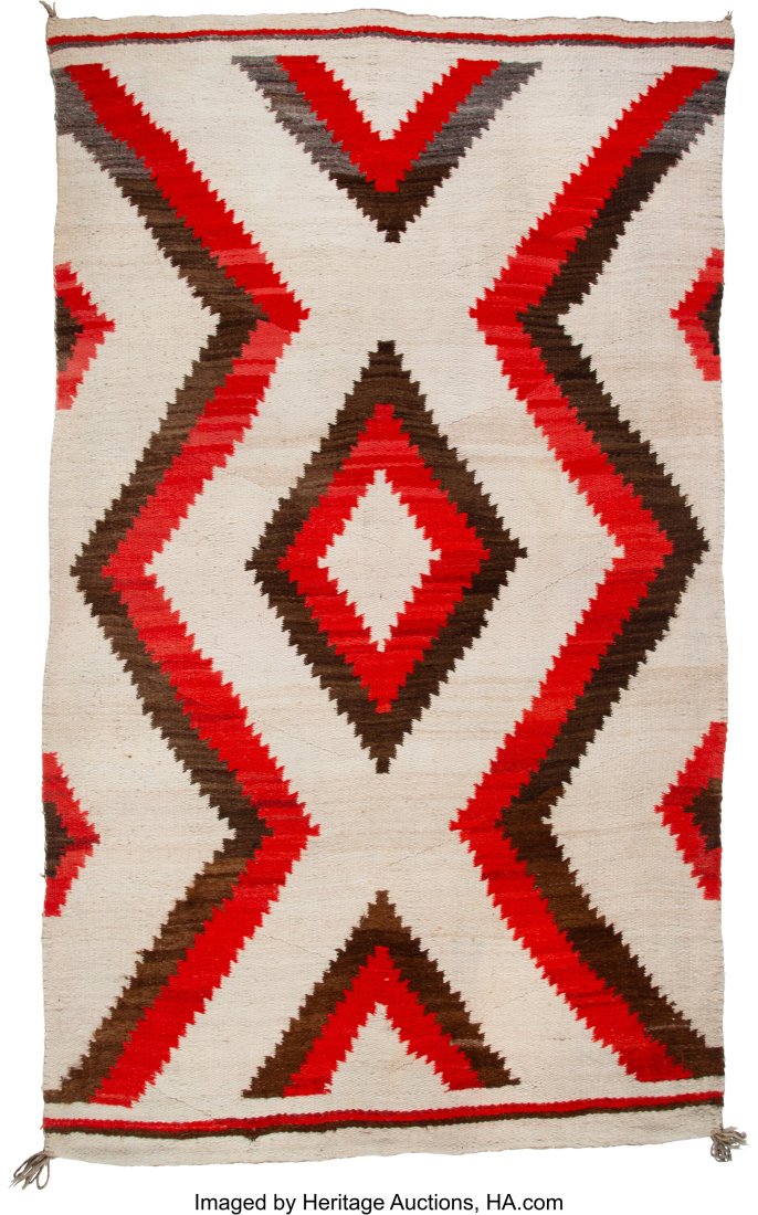 A Navajo Transitional Weaving  Dimensions: 105 x (1 of 2)