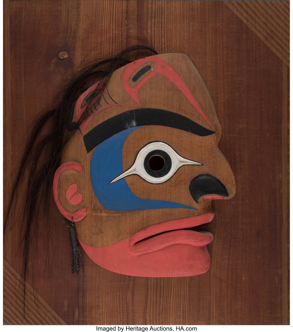A Contemporary Northwest Coast Painted Wood Pane (1 of 1)