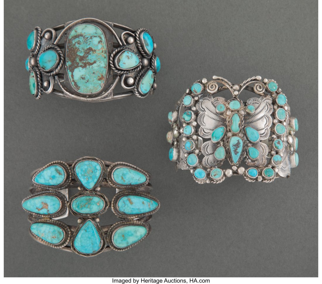 Three Southwest Bracelets  c. 1940 - 1970  inclu (1 of 2)