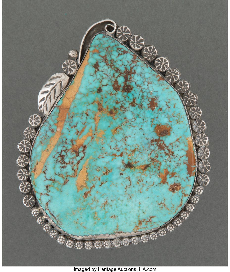 A Large Navajo Bracelet  c. 1960   stamped BB, s (1 of 2)