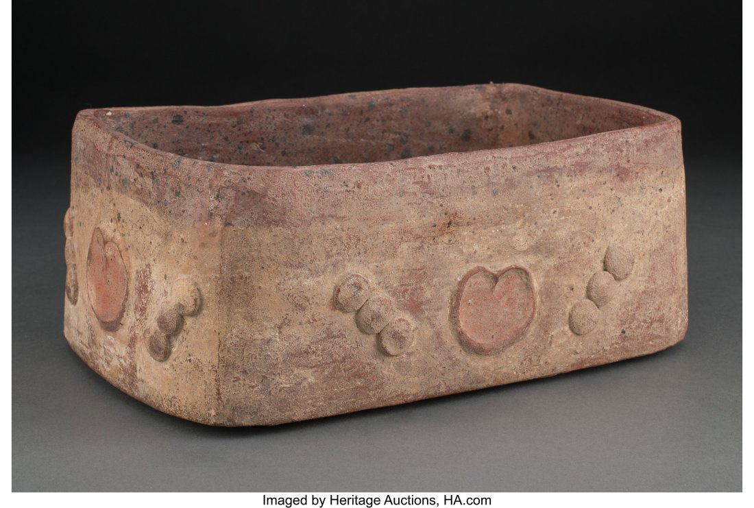 A Post-Classic Maya Ceramic Figure in a Box  Wid (1 of 3)