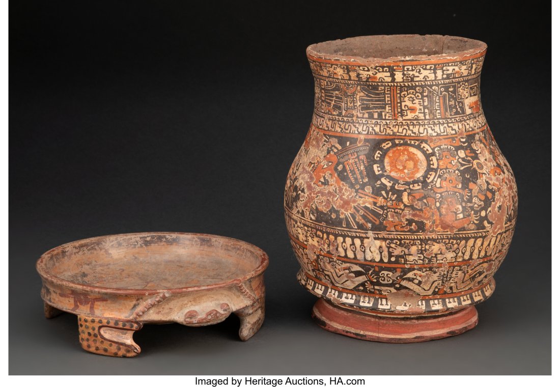 Two Costa Rica Ceramic Vessels    Including a sh (1 of 2)