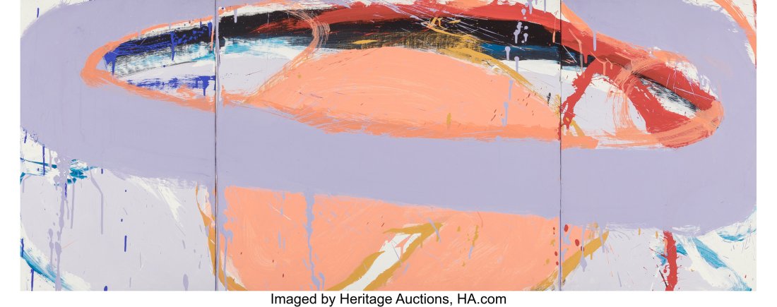 Norman Bluhm (1921-1999) Untitled (triptych), 19: Norman Bluhm (1921-1999) Untitled (triptych), 1970 Oil on joined canvas 24 x 60 inches (61.0 x 152.4 cm) (overall) Each panel signed and dat