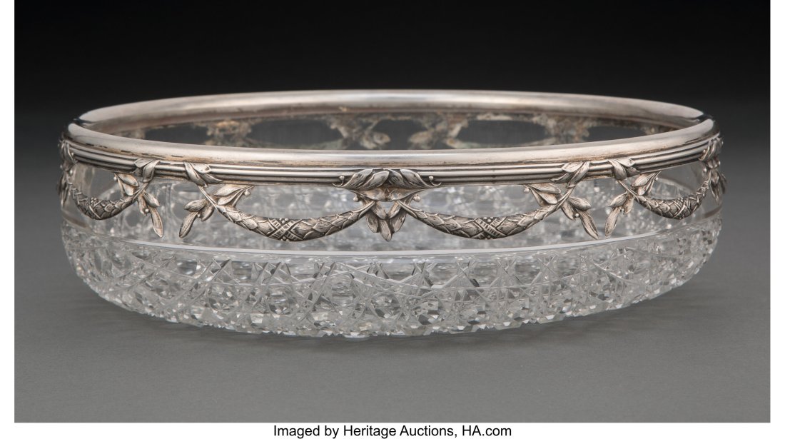 A German Silver-Mounted Cut-Crystal Bowl, Berlin (1 of 4)