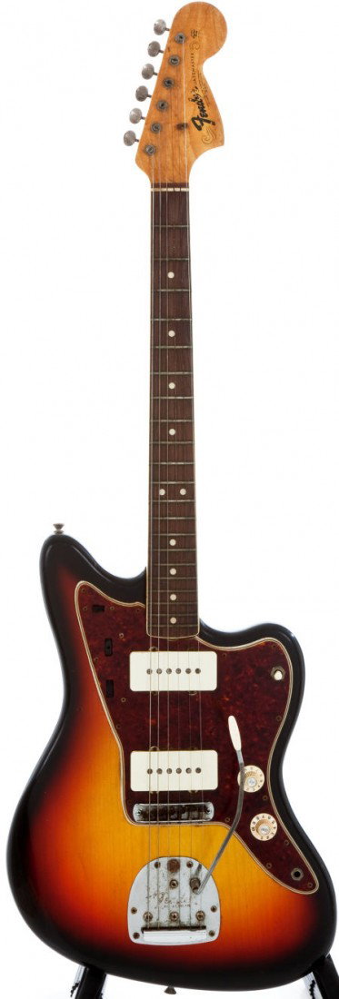 1965 Fender Jazzmaster Sunburst Solid Body Elect: 1965 Fender Jazzmaster Sunburst Solid Body Electric Guitar, #119236. Moderate weather che