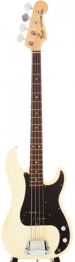 1978 Fender Precision Bass White Electric Bass G: 1978 Fender Precision Bass White Electric Bass Guitar, #S862755. Minor weather checking a