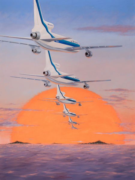 JOHN BAEDER (American, b. 1938) The Great Silver: JOHN BAEDER (American, b. 1938)The Great Silver Fleet, 1975Acrylic on