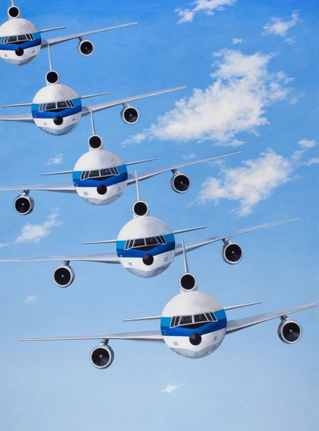 JOHN BAEDER (American, b. 1938) Air Fleet, 1975: JOHN BAEDER (American, b. 1938)Air Fleet, 1975Acrylic on canvas40