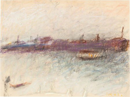 WOLF KAHN (American, b. 1927) Venice Off Season: WOLF KAHN (American, b. 1927)Venice Off SeasonPastel on paper9 x 12 inc