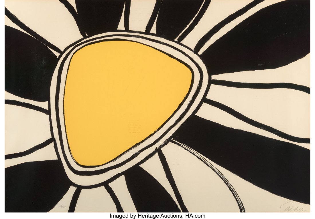 Alexander Calder (1898-1976) Fleur d'Hélice, 19: Alexander Calder (1898-1976) Fleur d'Hélice, 1968 Lithograph in colors on wove paper 29-1/2 x 43 inches (74.9 x 109.2 cm) (sheet) Ed&period
