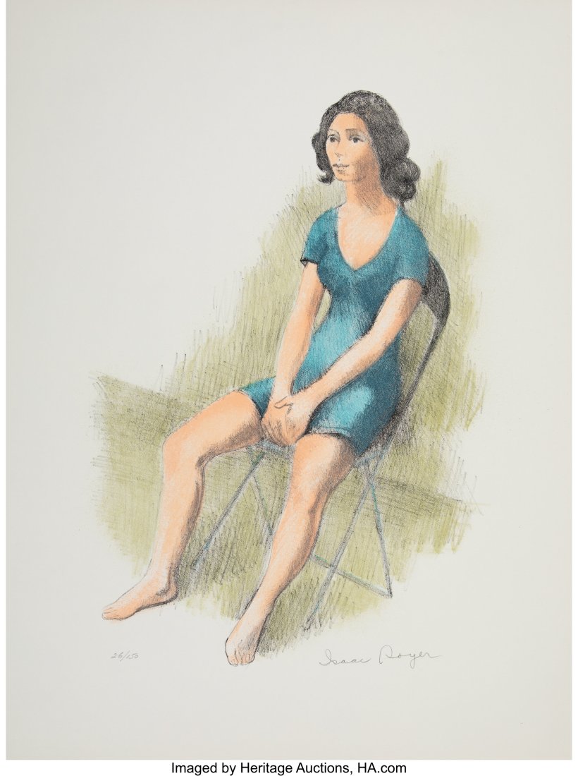 Isaac Soyer (1902-1981) Seated Woman, 1973 Litho: Isaac Soyer (1902-1981) Seated Woman, 1973 Lithograph in colors on wove paper 24 x 18-1/8 inches (61 x 46 cm) (sheet) Ed. 26/150 Signed and numbered