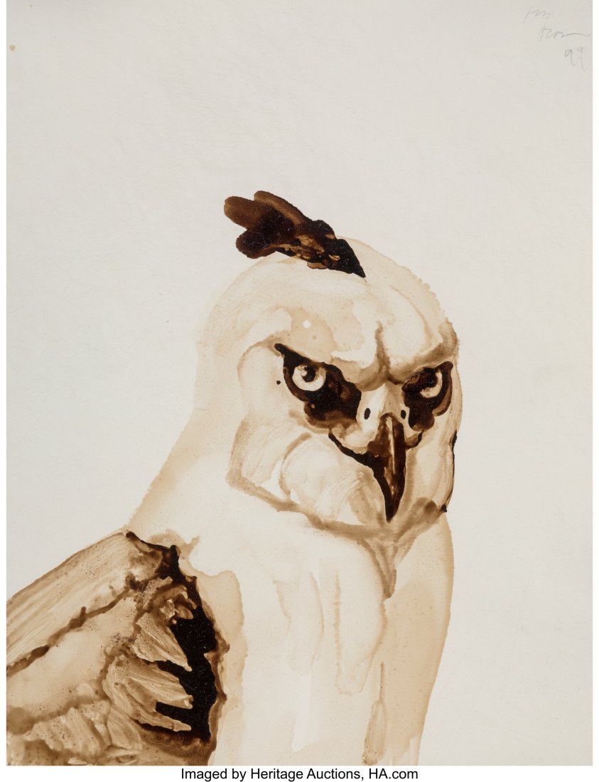 Alexis Rockman (b. 1962) Eagle, 1999 Tar on pape: Alexis Rockman (b. 1962) Eagle, 1999 Tar on paper 11 x 8-1/2 inches (27.9 x 21.6 cm) (sheet) Signed and dated upper right: Alexis Roc
