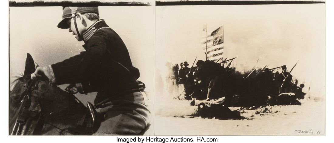 Robert Longo (b. 1953) Untitled, 1988 Lithograph: Robert Longo (b. 1953) Untitled, 1988 Lithograph in colors on paper 16 x 37 inches (40.6 x 94.0 cm) (sheet) Ed. 299/300 Signed and d