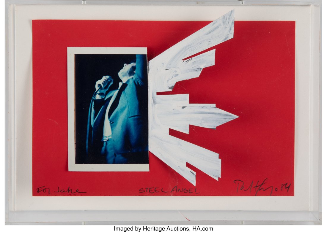 Robert Longo (b. 1953) Study for Steel Angel, 19: Robert Longo (b. 1953) Study for Steel Angel, 1984 Mixed media collage 6 x 9 inches (15.2 x 22.9 cm) (sheet) Signed, titled, and da