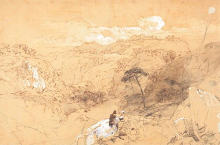 Attributed to EDWARD LEAR (British, 1812-1888) T: Attributed to EDWARD LEAR (British, 1812-1888)Two Middle Eastern Landscapes<