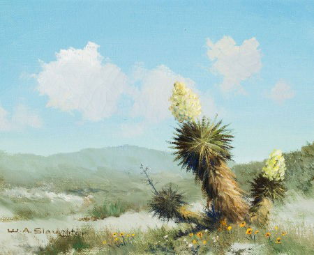 WILLIAM A. SLAUGHTER (American, 1923-2003) Lands: WILLIAM A. SLAUGHTER (American, 1923-2003)Landscape with YuccaOil on canvas