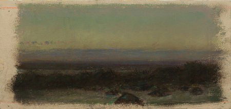FRANK REAUGH (American, 1860-1945) Study for "Tw: FRANK REAUGH (American, 1860-1945)Study for "Twilight-Rest"Pastel on grit p