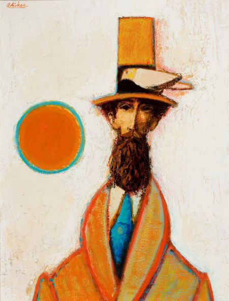 DAVID PRYOR ADICKES (American, b. 1927) Abstract: DAVID PRYOR ADICKES (American, b. 1927)Abstract Portrait of a GentlemanOil