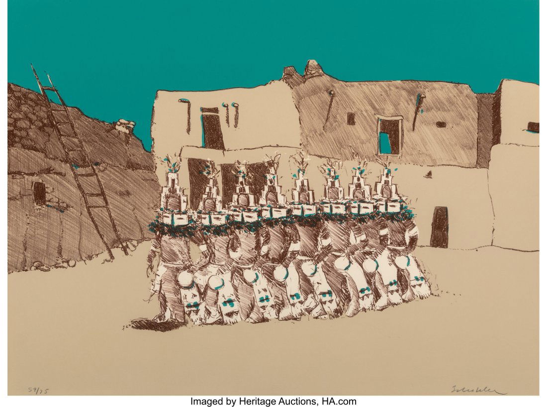 Fritz Scholder (American, 1937-2005) Kachina Dan (1 of 2)