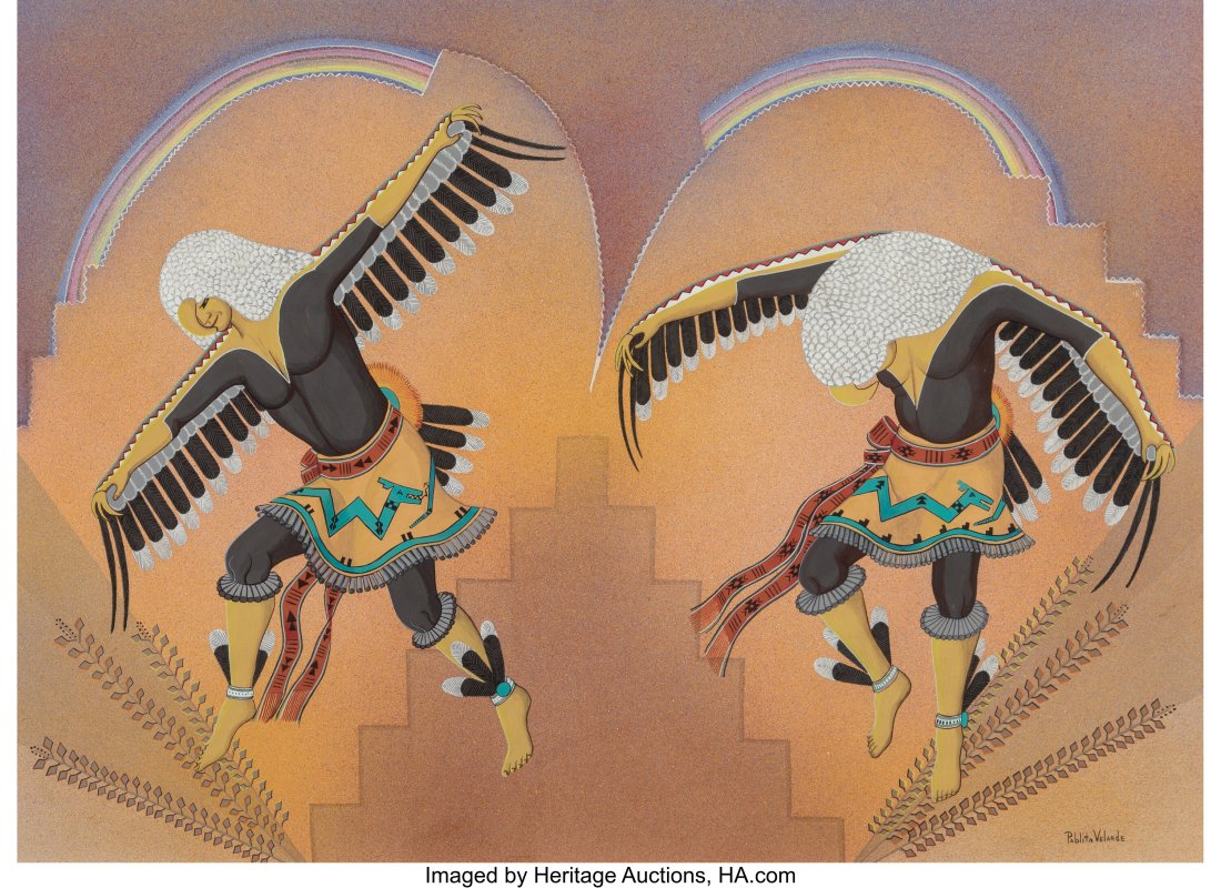 Pablita Velarde (American, b. 1918) Rain Dancer (1 of 2)