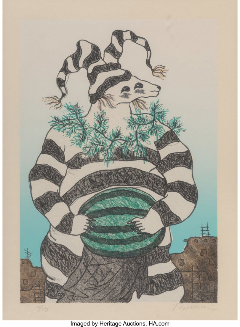 Harry Fonseca (American, 1946) Koshare with Melo (1 of 2)