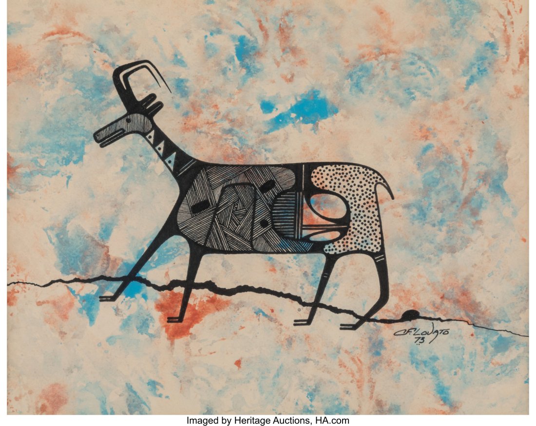 Charles Lovato (American, 1937-1987) Deer, 1973 (1 of 2)