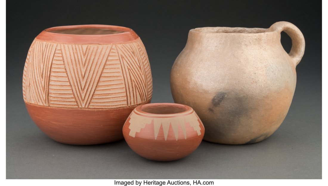 Three Southwest Polychrome Jars  Blue Corn and R (1 of 3)