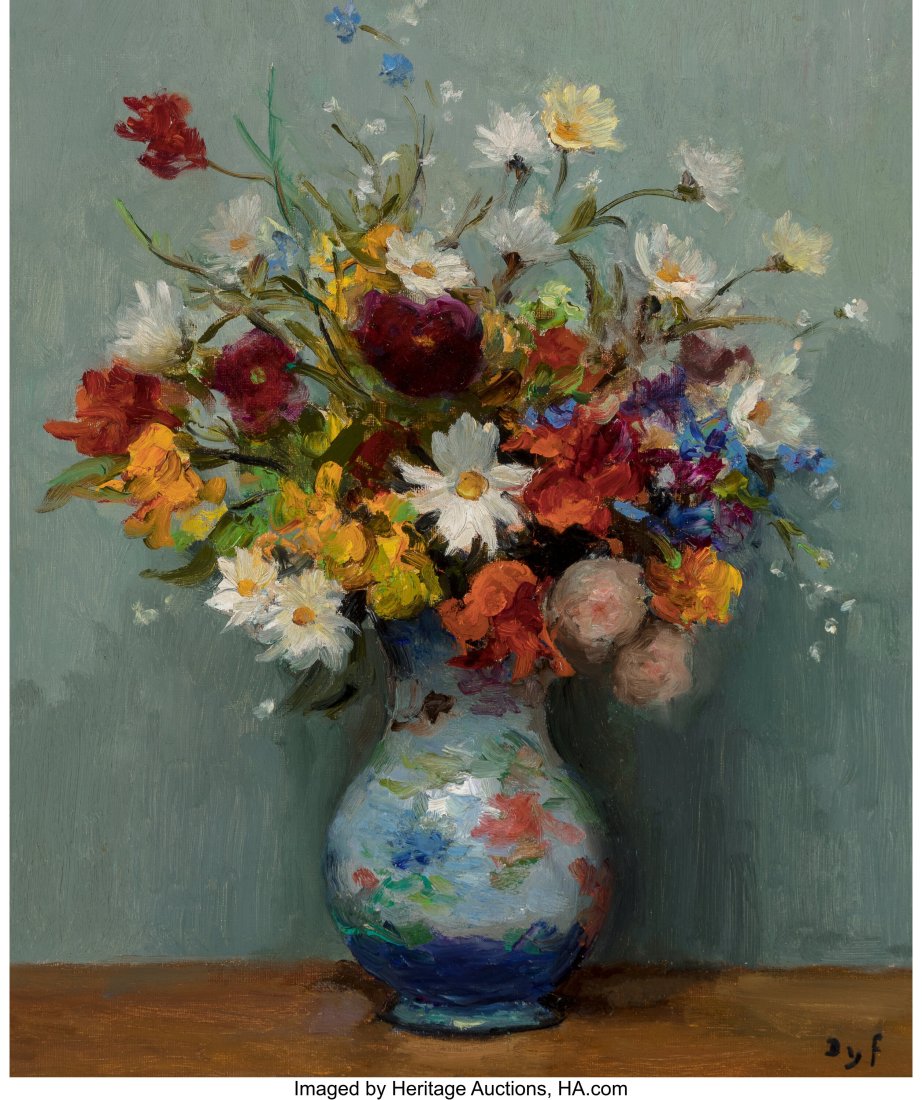 Marcel Dyf (French, 1899-1985) Marguerites, 1978: Marcel Dyf (French, 1899-1985) Marguerites, 1978 Oil on canvas 21-3/4 x 18-1/4 inches (55.2 x 46.4 cm) Signed lower right: Dyf PROVENANCE&co