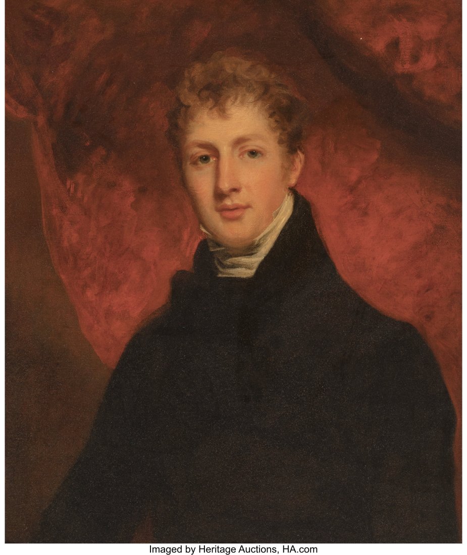 John Hoppner (British, 1758-1810) Honorable Jame: John Hoppner (British, 1758-1810) Honorable James William Dillon (1792-1812), Son of Charles Dillon, 12th Viscount, circa 1808 Oil on canvas 30 x 25 inches (76.2 x 63.5 cm) PROVENANCE: Right Honorable