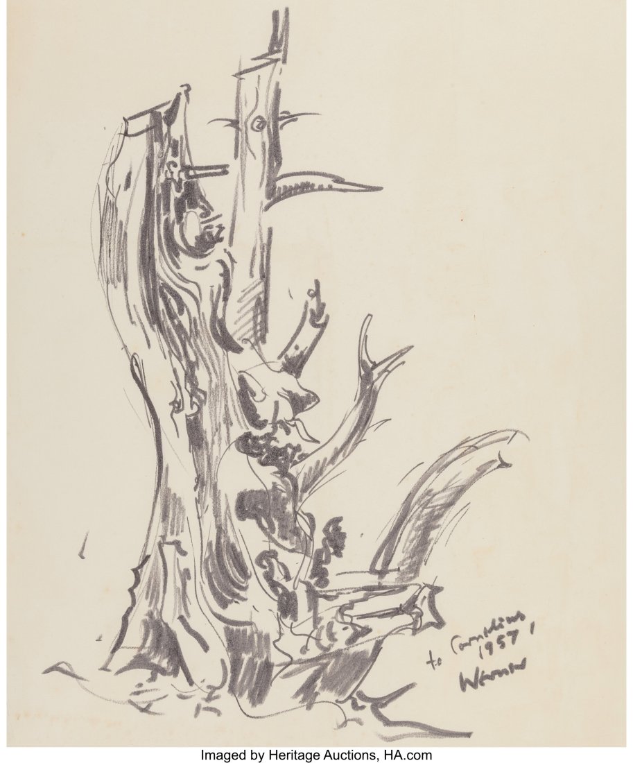 Werner Drewes (1899-1985) Untitled, 1957 Ink on: Werner Drewes (1899-1985) Untitled, 1957 Ink on paper 17 x 14-3/4 inches (43.2 x 37.5 cm) (sheet) Signed, dated, and inscribed lower r