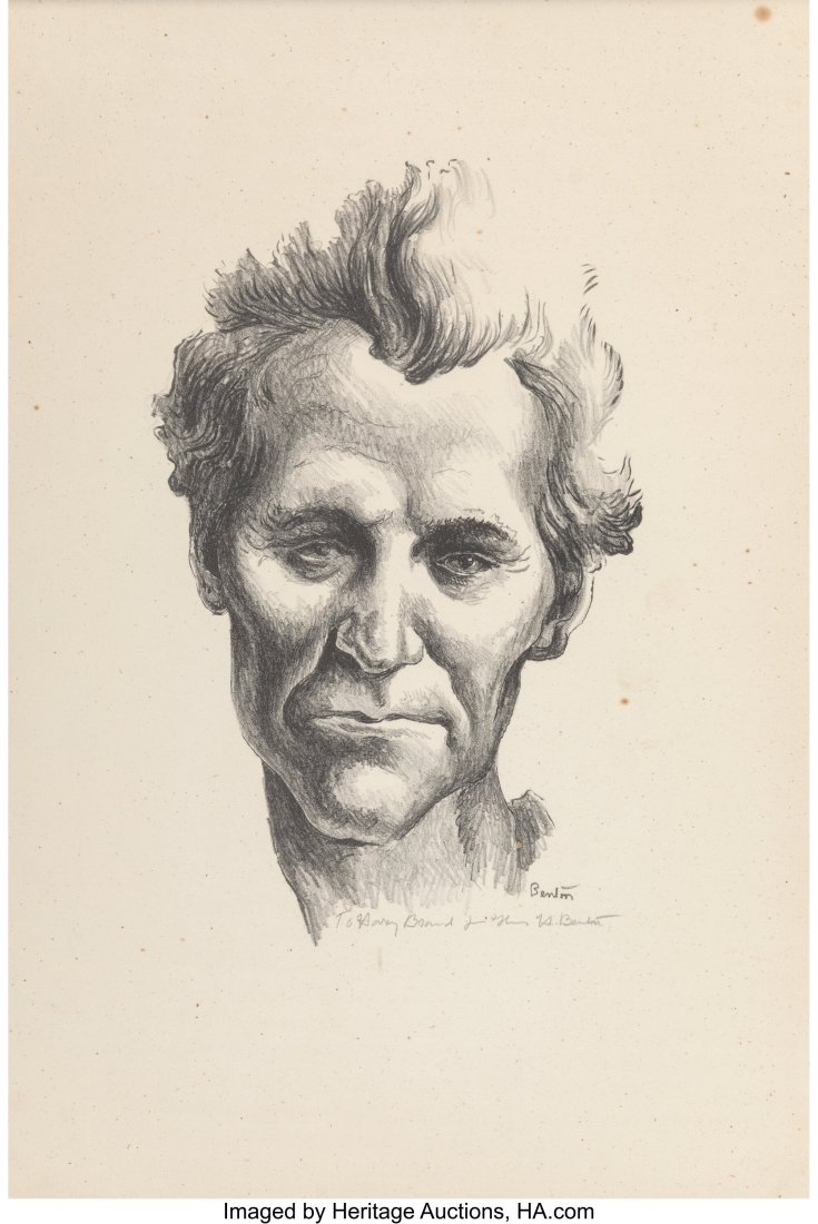 Thomas Hart Benton (1889-1975) Jessie Wick, From: Thomas Hart Benton (1889-1975) Jessie Wick, From Swamp Water Series, 1941 Lithograph on paper 9-7/8 x 6 inches (25.1 x 15.2 cm) (image) Edit