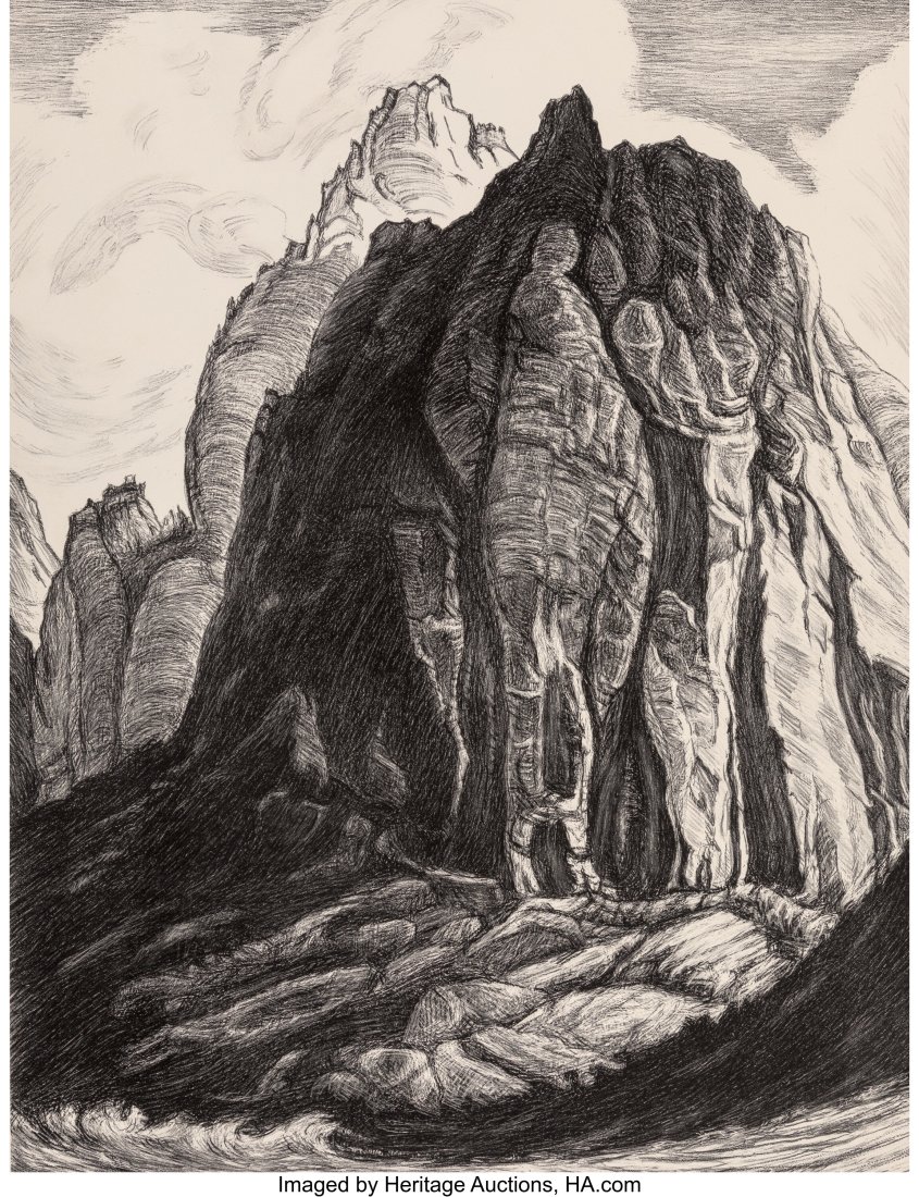Adele Watson (1873-1947) Group of Two works Lith: Adele Watson (1873-1947) Group of Two works Lithographs on paper 18 x 13-3/4 inches (45.7 x 34.9 cm) (image, largest) Each signed, numbered&
