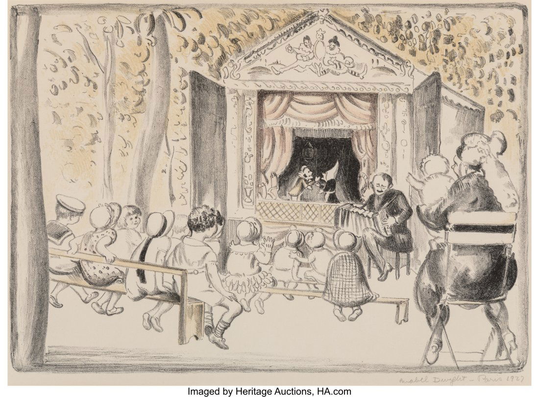 Mabel Dwight (1876-1955) Guignolette, 1927 Litho: Mabel Dwight (1876-1955) Guignolette, 1927 Lithograph in colors on paper 13-3/4 x 17 inches (34.9 x 43.2 cm) (sheet) Edition of 75 Signed and date