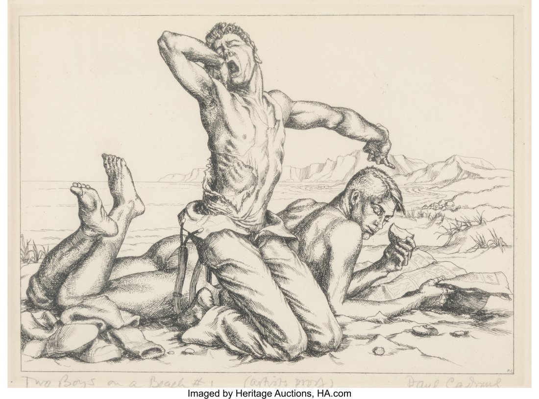 Paul Cadmus (1904-1999) Two Boys on a Beach, no.: Paul Cadmus (1904-1999) Two Boys on a Beach, no. 1, 1938 Etching on paper 9-3/8 x 13 inches (23.8 x 33.0 cm) (sheet) A.P&perio