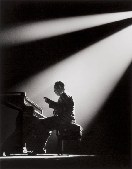 HERMAN LEONARD (American, 1923-2010) Duke Elling: HERMAN LEONARD (American, 1923-2010) Duke Ellington, Paris, 1958 Gelatin silv