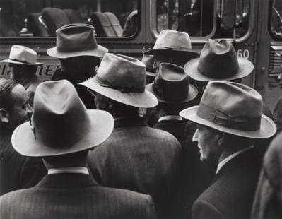 WILLIAM HEICK (American, b. 1916) Hats, 1948 Gel: WILLIAM HEICK (American, b. 1916)Hats, 1948Gelatin silver, printed later