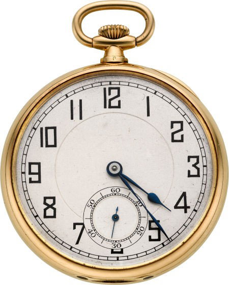Swiss Gold Watch "Fabrique Pour Vacheron & Const: Swiss Gold Watch "Fabrique Pour Vacheron & Constantin" Case: 14k yellow gold, 44 mm, doubl