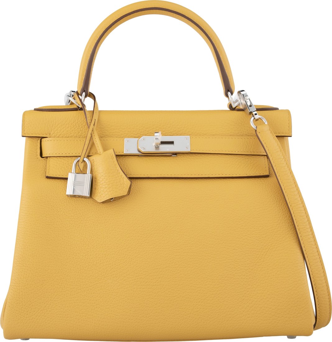 Hermès 28cm Jaune Ambre Togo Leather Kelly Reto (1 of 5)