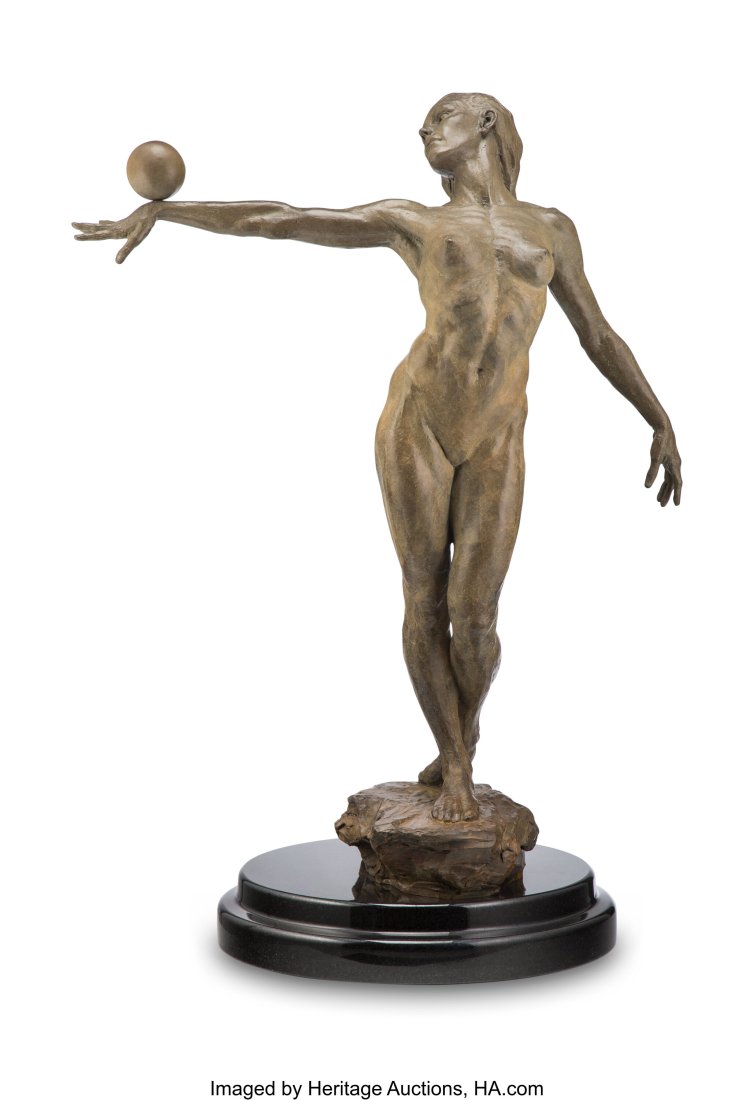 Paige Bradley (American, b. 1974) Balance, Half: Paige Bradley (American, b. 1974) Balance, Half Life Patinated bronze, granite 44 x 33 x 20 inches (111.8 x 83.8 x 50.8 cm) Ed.